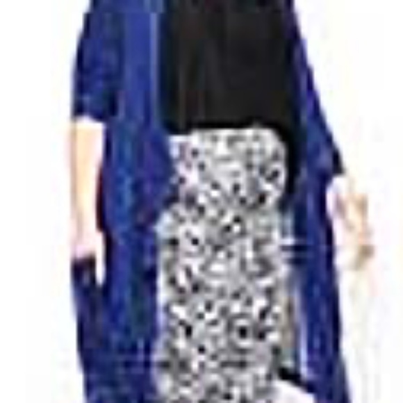 CARDIGAN, LONG SLEEVES, TOTAL ECLIPSE (NAVY), SZ 4X, OPEN MESH, BELOW KNEE, - Picture 1 of 3